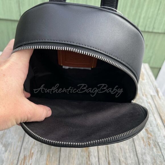 Coach Turnlock Sling Pack Bag Backpack Black - Picture 7 of 8